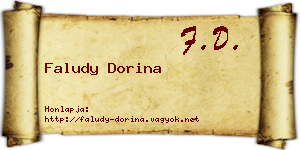 Faludy Dorina névjegykártya