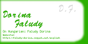 dorina faludy business card